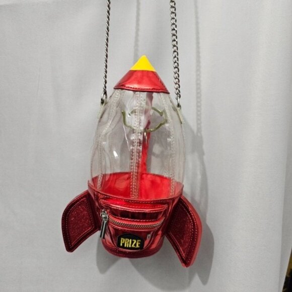 DISNEY PIXAR Toy Story Clear Pizza Planet Spaceship Claw Machine Crossbody Bag - Picture 4 of 12